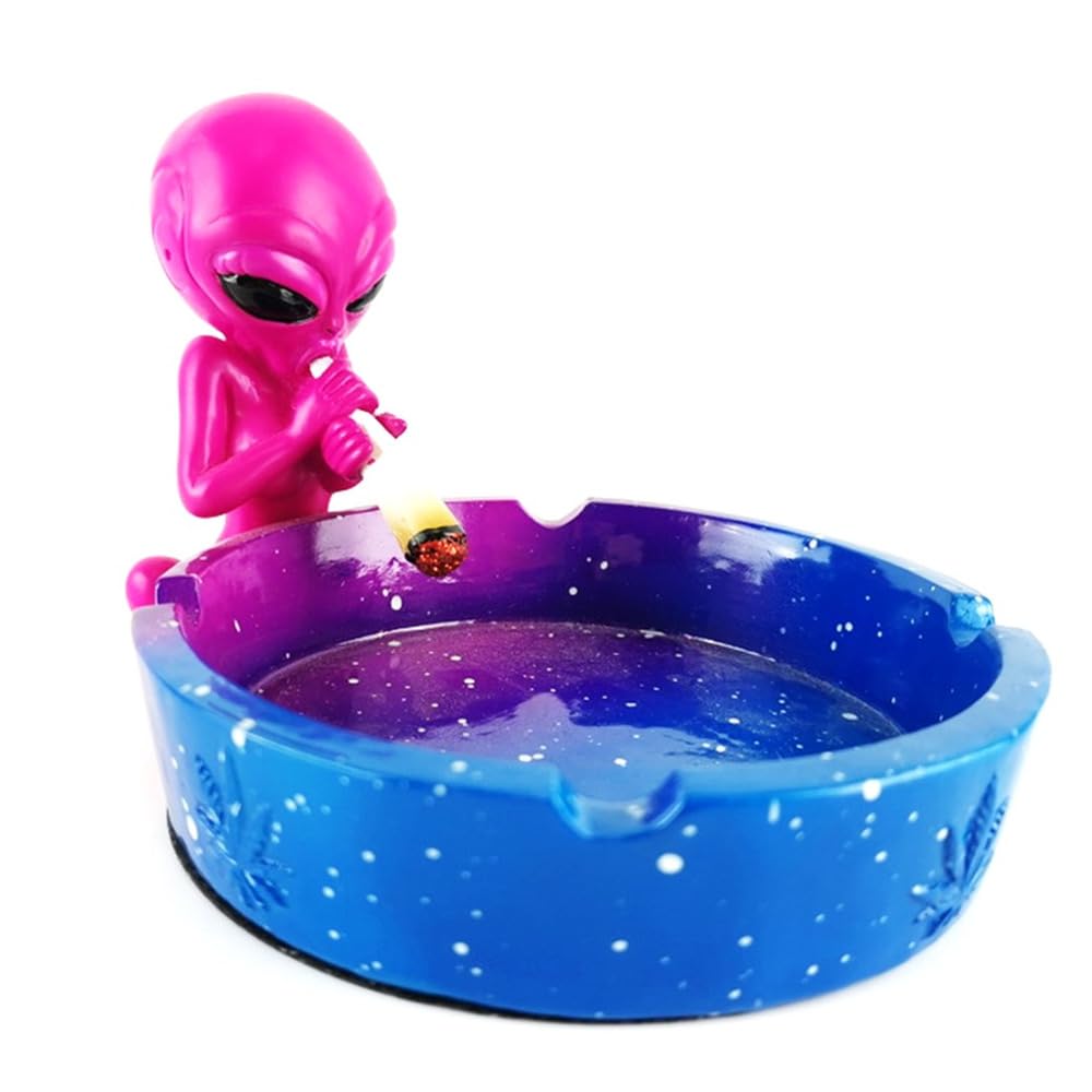 Wise Skies Funky Ashtrays Choose Your Own Skull Rasta Man Alien Resin Ash Trays Accessories (Spaced Out)