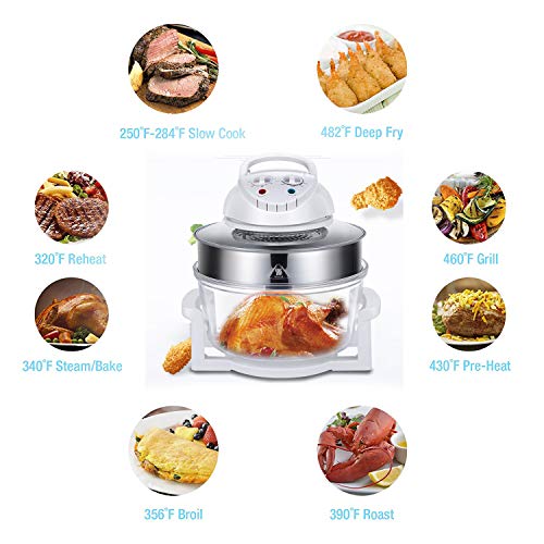 Halogeenoven met handgreep, combi-grill, convectieoven, glazen kolf met capaciteit van 12 l/17 l, inclusief accessoires… - Image 4