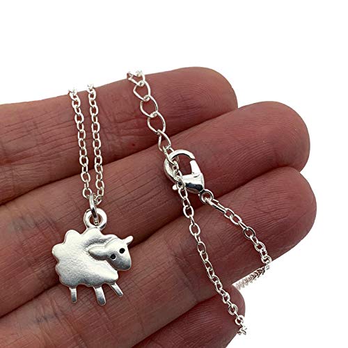 Little Lamb Necklace, Religious Christmas Jewelry Gifts for Girls, Be Near me Lord Jesus... Manger Scene, Nativity, baby Jesus, holy night2