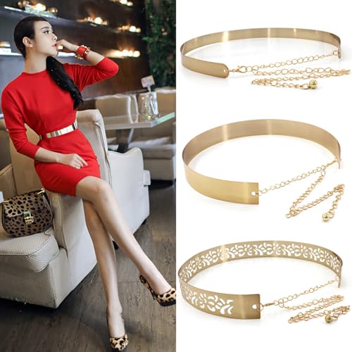 Adjustable Dress Belt Metal Waist Belt Women Metal Belt Waistband Polished Belt Metallic Belt Adjusta2