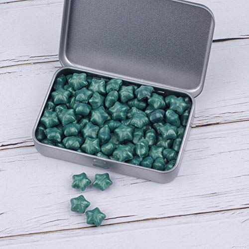 Preisvergleich Produktbild PAIZEP Eisenkiste Mehrfarbiges Feuerwachs Kreative Lucky Star-förmige Lackversiegelung Lackwachs Farbe Feuerwachs Weihnachtsmädchen Briefmarken, Grün