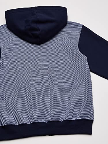 Fruit of the Loom boys Fleece Sweatshirts, Hoodies, Sweatpants & Joggers Shirt, Full Zip - Navy Stripe, Medium US3