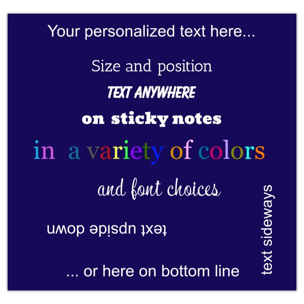 Custom Personalized Sticky Notes (Navy Blue)