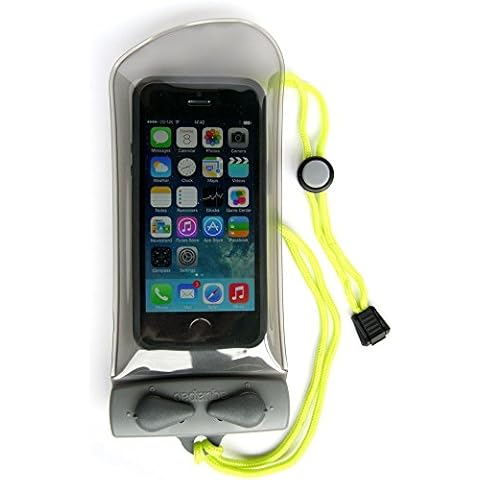 Aquapac Waterproof Mini Phone Case (108) for Swimming, Kayaking, Sailing - Underwater Plastic Carry Case for Mobiles - fits iPhone SE, iPhone 5, Nexus 5 (grey) Cover
