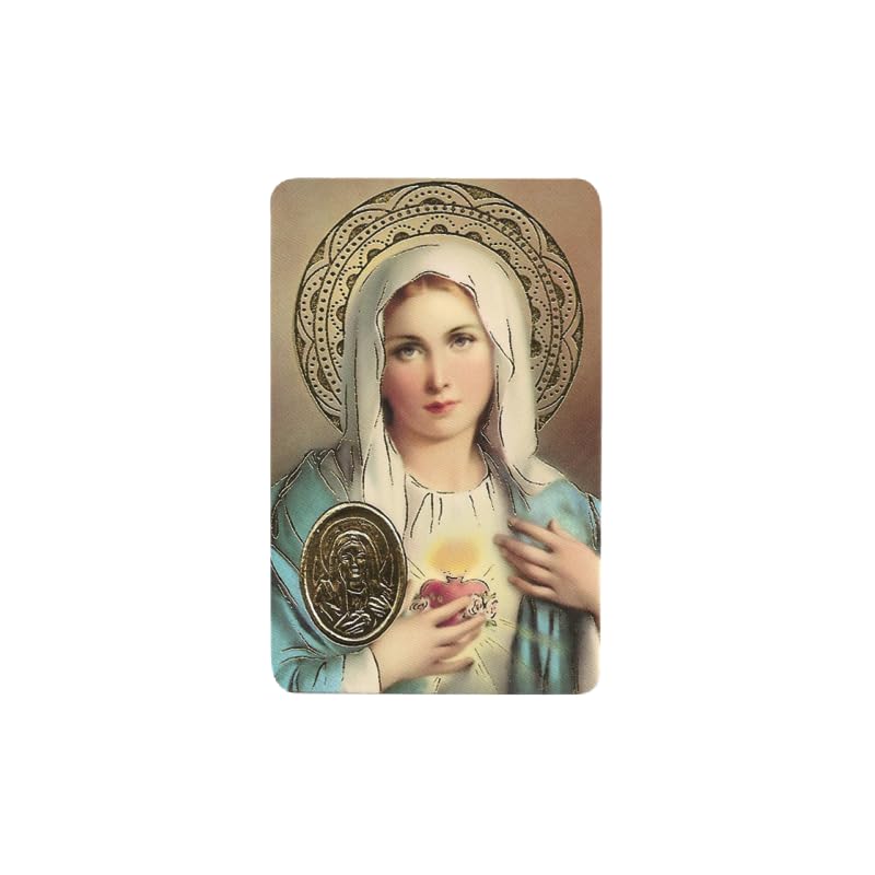 Generic Estampa Sagrado Corazon De Maria con Medalla, Religion/Religious Card