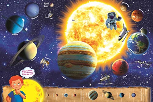 Big Size Solar System Floor Puzzle – 100 pcs Outer Space Themed Jigsaw for Kids Ages 6-8