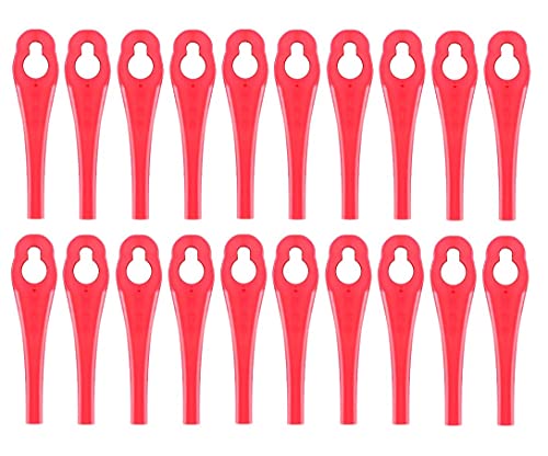 100 Stück Ersatzmesser Kompatibel mit Parkside PRTA 20 Li A1,Kunststoffmesser für Rasentrimmer Parkside LIDI Akku Rasentrimmer Cover