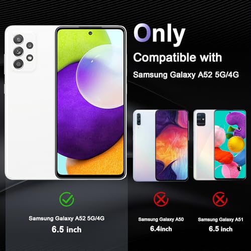 Image of Case for Samsung Galaxy A52, Military Grade Drop Protection Phone Case, Yellowing Resistant, Anti-Scratch Hard PC Back, Shockproof Hard Ultra-Thin Protective Cover, Clear