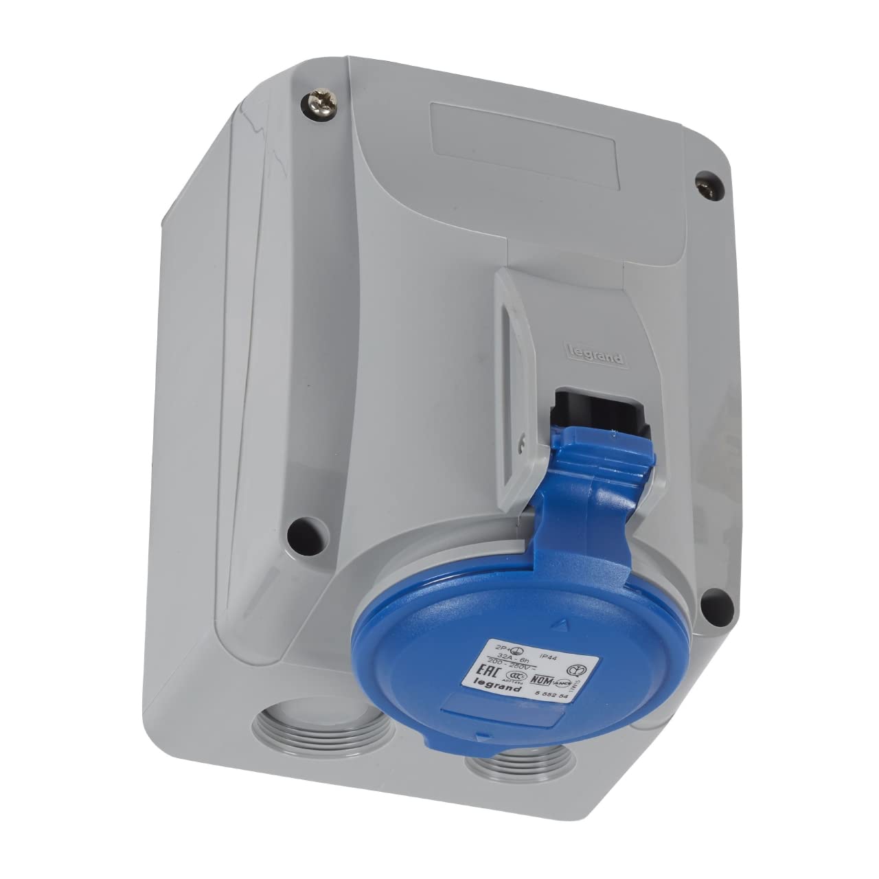 Legrand 555254 Prise saillie fixe P17 IP44 32A, 200V~ à 250V~, 2P+​T