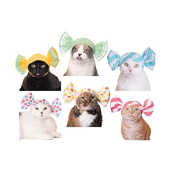 Kitan club cat cap - pet hat blind box includes 1 of 6 cute styles - soft, comfortable - authentic japanese kawaii design - animal-safe materials, premium quality (candy) - image 9