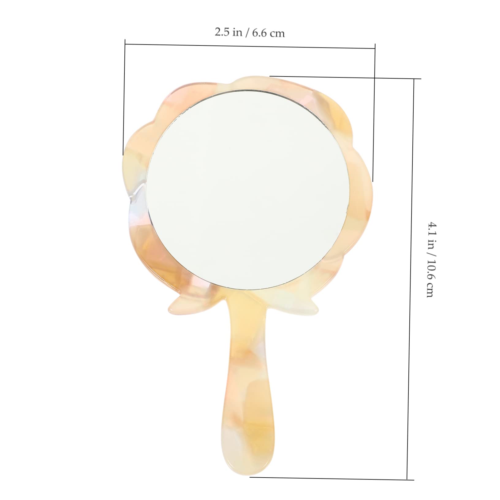 Gogogmee Travel Supplies Portable Hand Mirror Hand Mirror Handheld Acetic Acid Cute