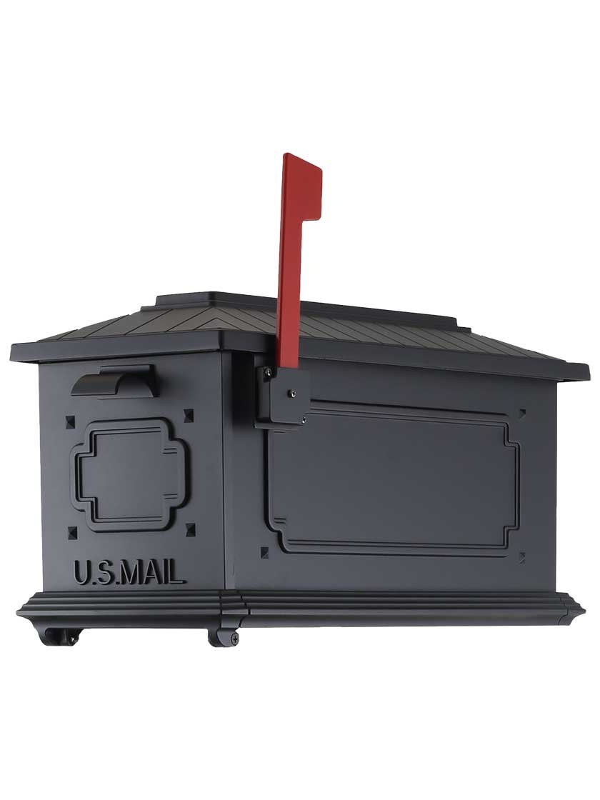 Special Lite Kingston Curbside Mailbox - Black Aluminum Mailbox for Post Mount - SCK-1017-BLK
