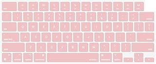 MOSISO Keyboard Cover Skin Compatible with MacBook Air 15 M2 A2941 2023, Compatible with MacBook Air 13.6 M2 A2681, Compatible with MacBook Pro 14/16 M2 M1 A2779 A2442 A2780 A2485, Rose Quartz