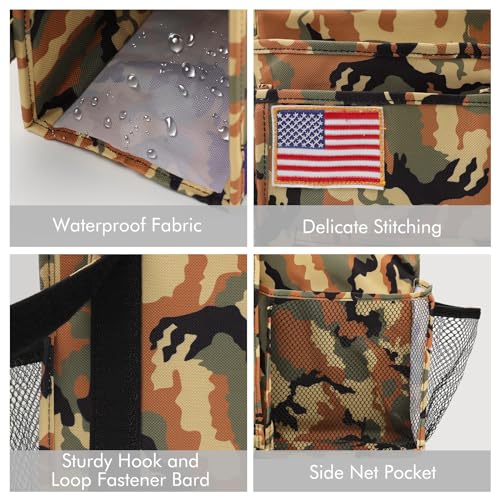 Image of Surblue Bedside Caddy Hanging Organizer Storage Bag for Bunk and Hospital Beds, College Dorm Rooms, Baby Bed Rails, Camp (8 Pockets), Desert