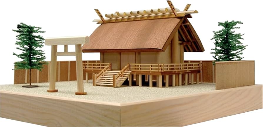 Amazon | ウッディジョー 1/150 神明造り 神社 木製模型