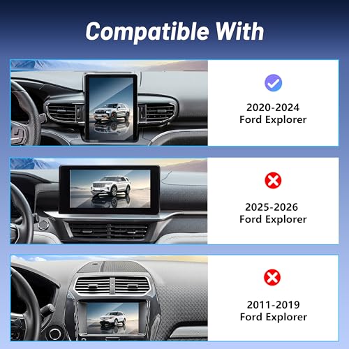 Image of Car Phone Holder for Ford Explorer (2020-2023 2024),MagSafe Car Mount Charger,Magnetic Phone Holder,15W Wireless Charging,Dashboard Phone Holder,360 & Hands Free,2021 2022 Explorer Accessories