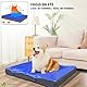 VOUNOT Orthopädisches Hundebett mit Abnehmbarer Kühlmatte, 2 in 1 Hundekissen Mittelgroße Hunde, Waschbare Hundematte, Grau 91x70x9 cm