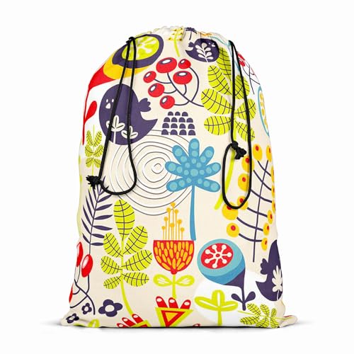 Image of ArtzFolio Birds & Flowers D5 | Reusable Sack Bag | Bag for Gym, Storage, Vegetable & Travel