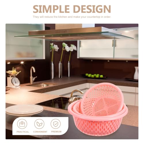 Set 3 Piezas Coladores de Cocina Plásticos 12x12x4.64 pulg miniatura 3