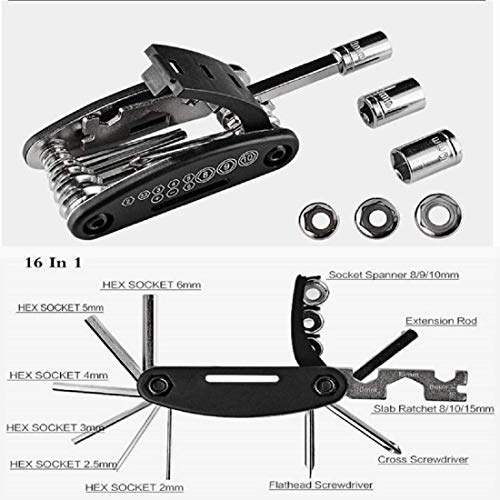 AFPIN Cycle 15 in 1 Cycle Tool kit Multi-Purpose Mountain Cycle Repair Tool kit Allen Key Spoke Cycle Tool kit Set All Cycle 3 51SccYu6hGL