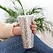 Blush Glam Double Walled Glitter Acrylic Plastic Tumbler with Lid and Straw, Reusable Cups for Smoothie, Iced Coffee Tumblers, 24 oz Set of 1, Silver