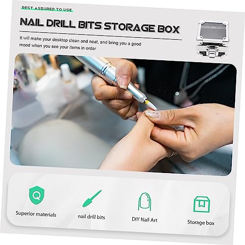 Caja organizadora para puntas de taladro de uñas PartyKindom miniatura 6