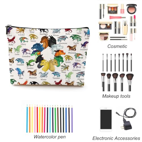 LONGXIN Wings Dragon Darkstalker Cosmetic Make up Bag Wing Dragons Inspired Gift Dragon Tribes Gifts Wings Bookish Merch Makeup Zipper Pouch Bag3