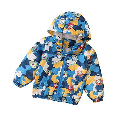 Toddler Kids Baby Boys Cartoon Car Print Jacket Zipper Hooded Windproof Coat Windbreaker Boys Big Boys Winter Jackets