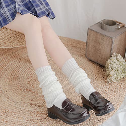 NUFIWI Harajuku Japanese Lolita Leg Warmers Gothic Knit Long Socks Leggings Gaiters Knee Goth Winter Cuff Ankle Heap Sock2