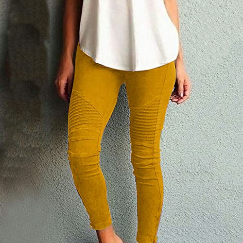 Womens High Waisted Stretch Jeggings with Pockets Casual Pull-On Moto Biker Leggings Slim Fit Skinny Jeans Pencil Denim Pants2