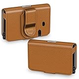 MEDMAX Étui de Protection pour Tandem T:Slim X2 / T:Slim Insulin Pumps, Étui en Cuir PU, Coque de Transport Léger Case avec Clip pour Diabétiques (Brun)