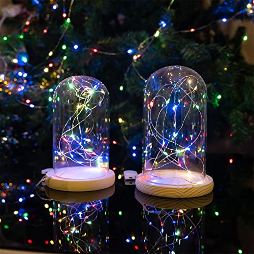 LEECOCO 6 Stück 2m 20 Led lichterkette mit batterie,fur Weihnachten, Hochzeitsdekoration (6 Stück Mehrfarbig)