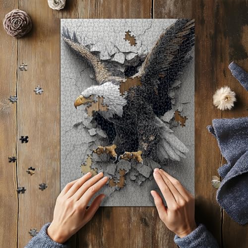 Puzzle Animal Águila 3D 1000 Piezas para Adultos miniatura 4