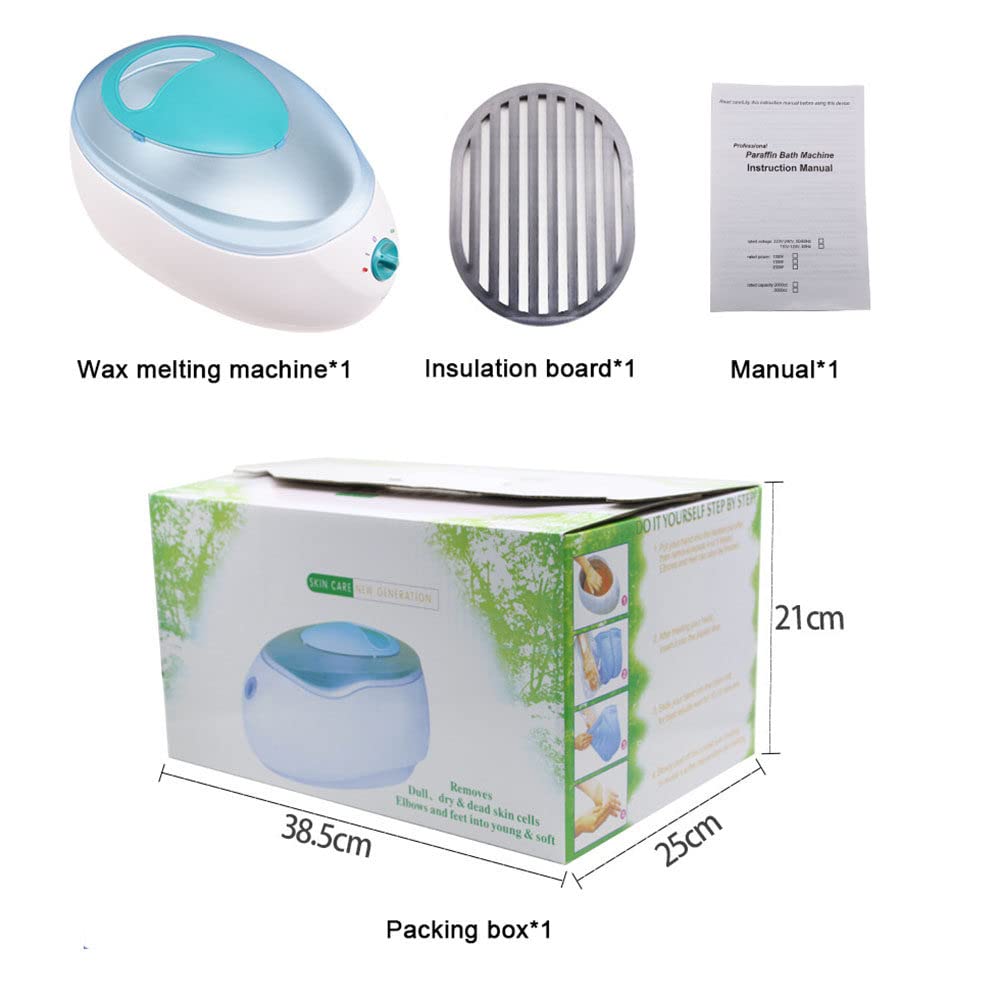 Bagni Di Paraffina Da 200 W 3 Litri Con Scudo Termico, Bagno Di Cera Di Paraffina Per Mani E Piedi, Si Prende Cura Della Pelle Ruvida, Secca O Stressata,Per Uso Domestico Nel Salone Di Bellezza,Blue