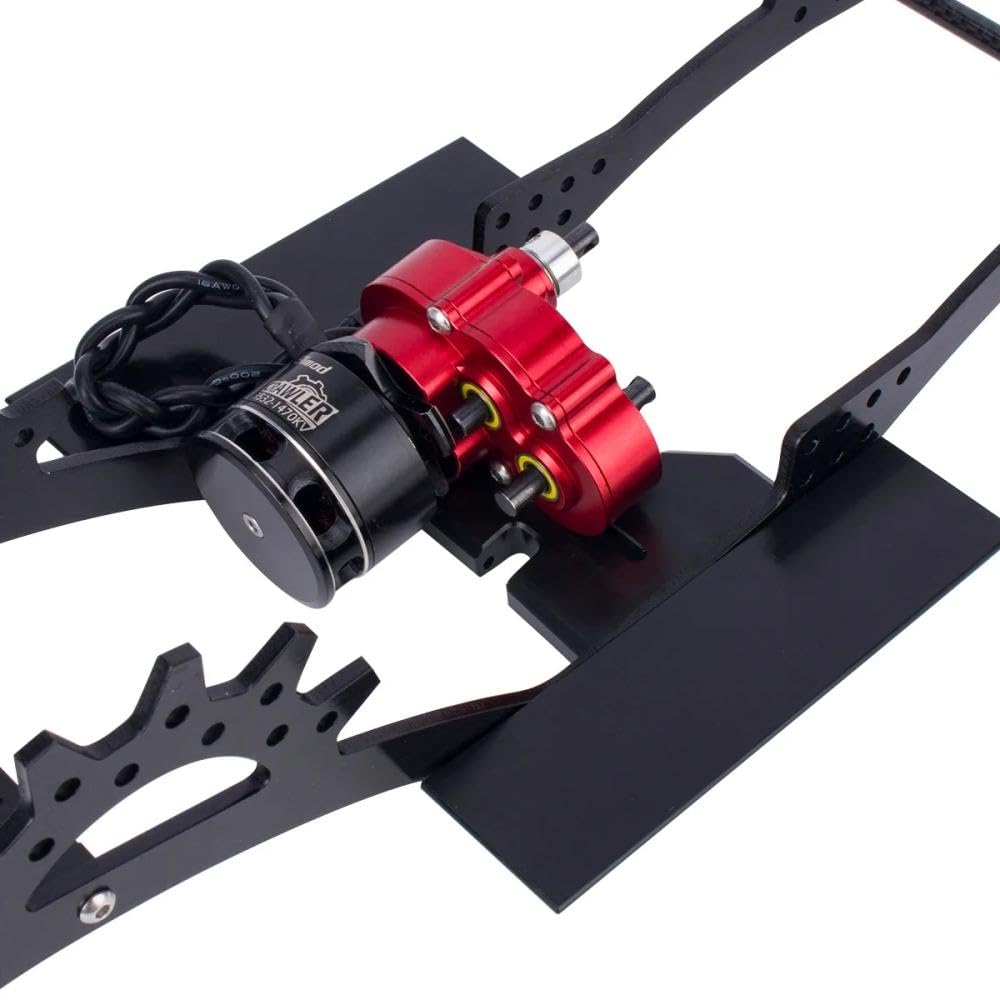 Caja de cambios de aluminio CNC OD-3 transmisión Overdrive ligera Compatible con 1/10 RC Crawler Chassis III Pro(PURPLE)