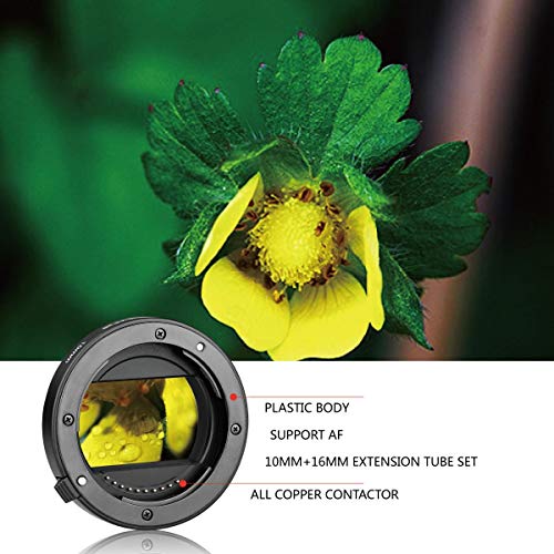 Meike Mk-S-Af3B Plastic Auto Focus Macro Extension Tube Adapter Ring 10Mm 16Mm For Sony E-Mount Fe-Mount Mirrorless Camera A7 A7M2 Nex3 Mex5 Nex6 Nex7 A5000 A6000 A6300 A6500 A9 Etc (S-Af-3B) #TOP5