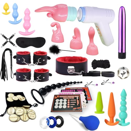 Image of Sex Toys BDSM Restraints Sex Machine Vibrator, 32Pcs Kit Bondage Gear and Accessories for Adult Women and Couples