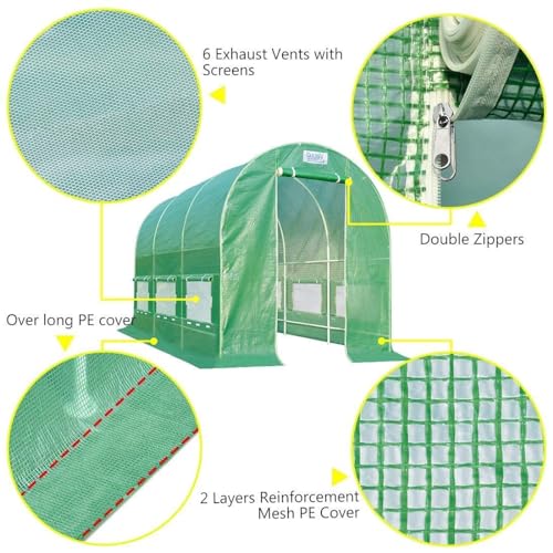 image for Quictent 12x6.6x6.6FT Fast Setup Greenhouse for Outdoors (QUIC-Install