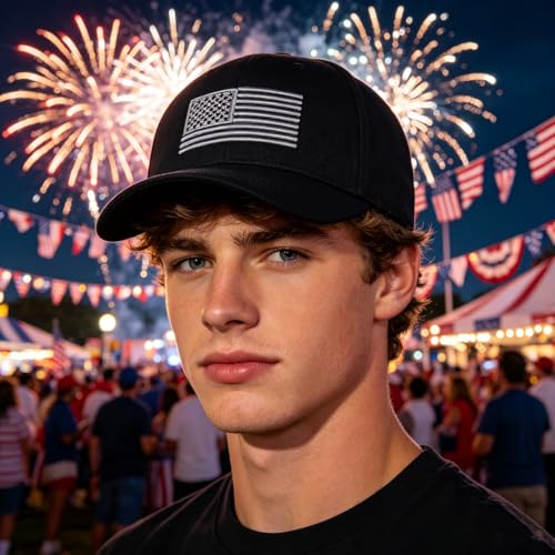 Image of FGSS Patriotic Baseball-Caps USA-Flag Hat Unisex 4th-July Baseball Hat