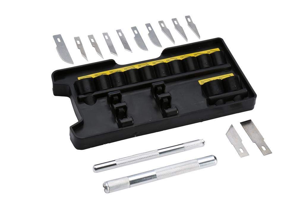 STANLEY STHT0-73872 Jeu de couteaux Hobby, Noir
