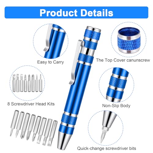 20 Pcs Pen Screwdriver Gifts Multitool Handy Tool 8 In 1 Magnetic Pocket Screwdriver Precision Function for Mini Gadgets by Tobeelec - Image 3