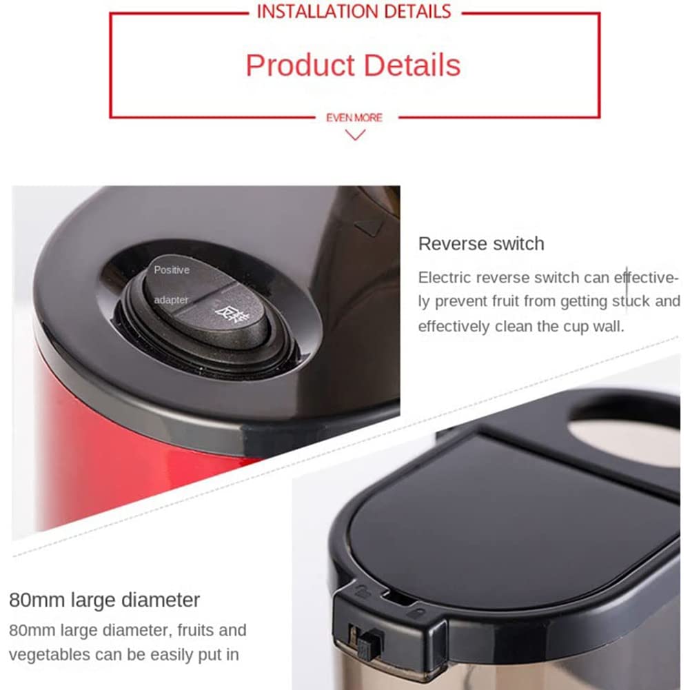 Exprimidor automático de frutas para el hogar, exprimidor de masticación potente, máquinas exprimidoras de prensa en frío lento de 43 RPM, máquina automática multifuncional de jugo de frutas red