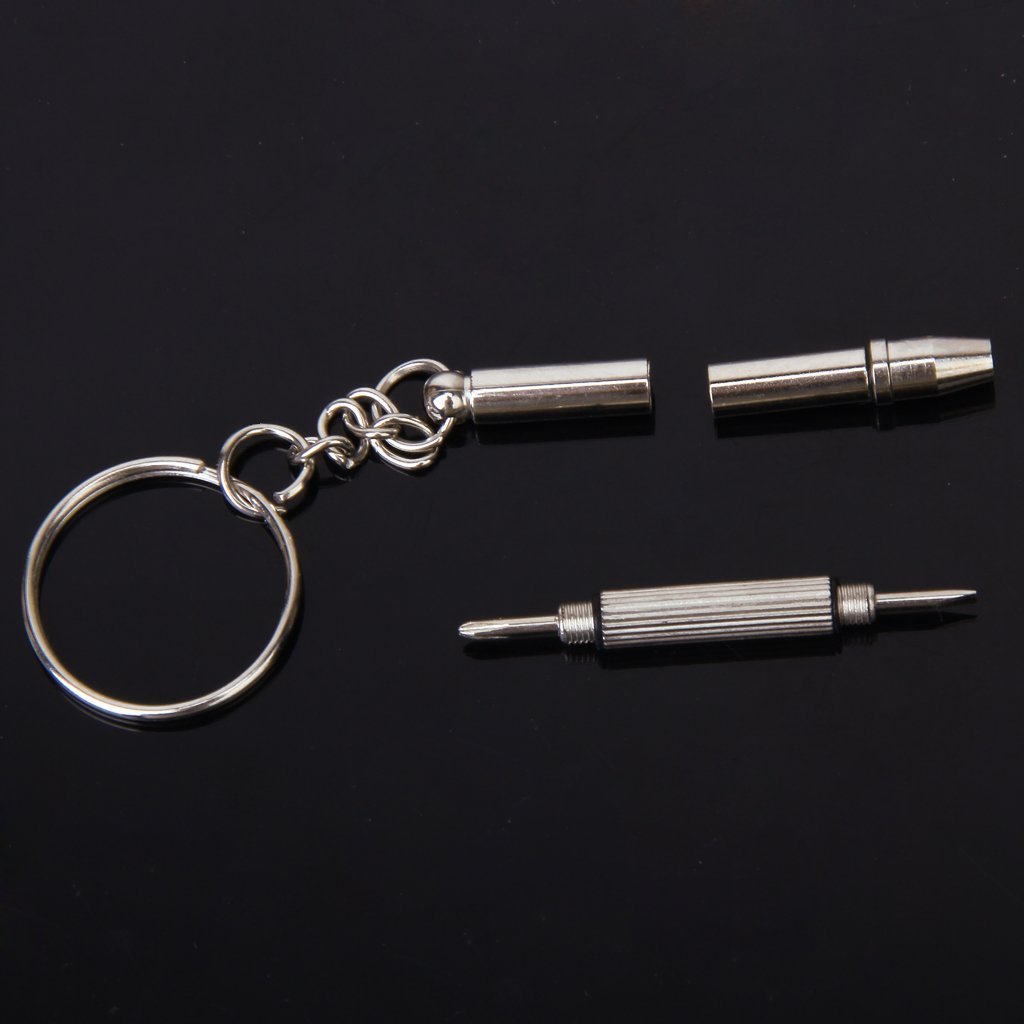 Sugra 3-in-1 Eyeglass Screwdriver Hand Tools Eyeglass Sunglass Repair Tool with Keychain 4