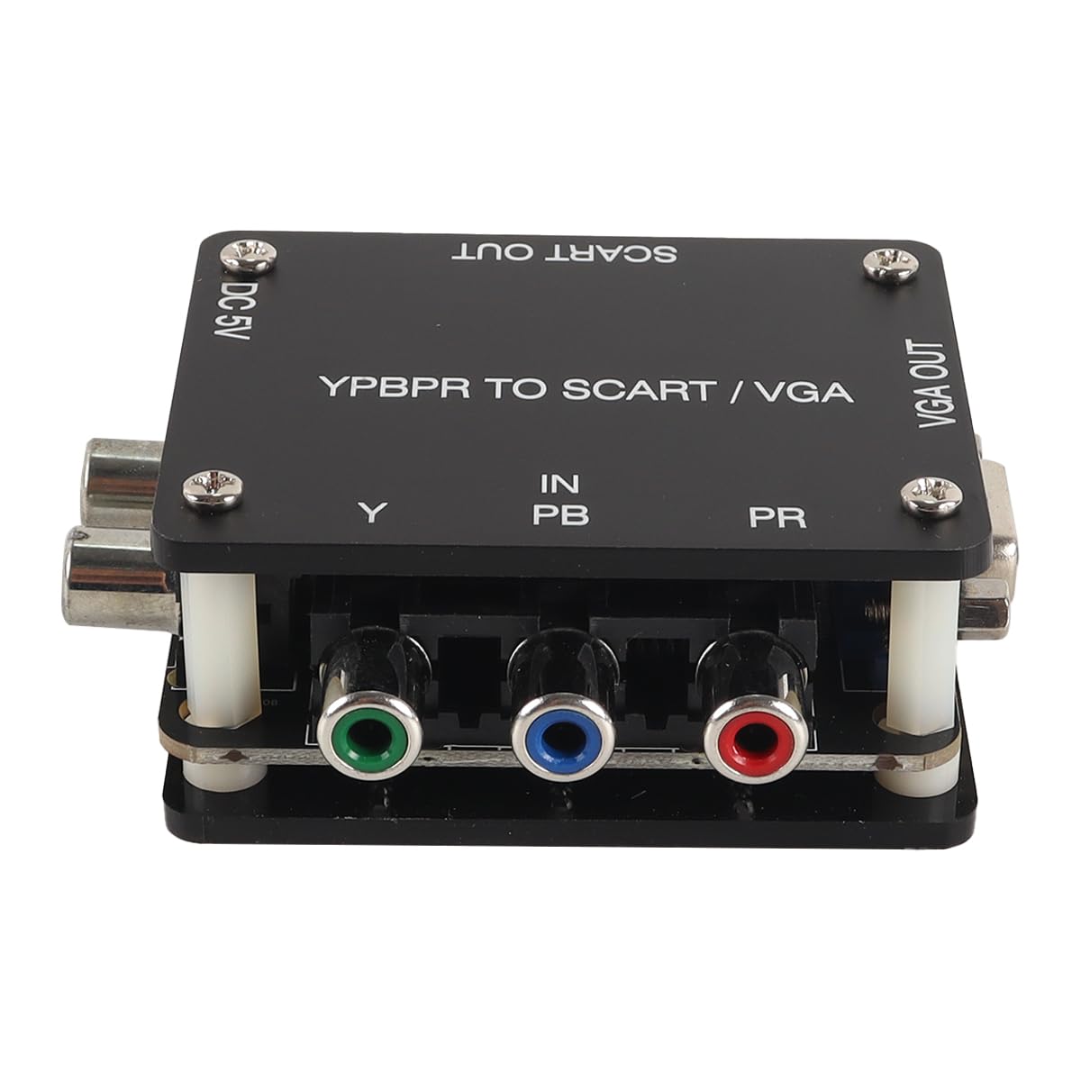 Ticha YUV TO RGBS YPBPR To SCART YPBPR TO VGA Video Converter per console di gioco, set top box, RGBS to Color Difference Component Transcoder