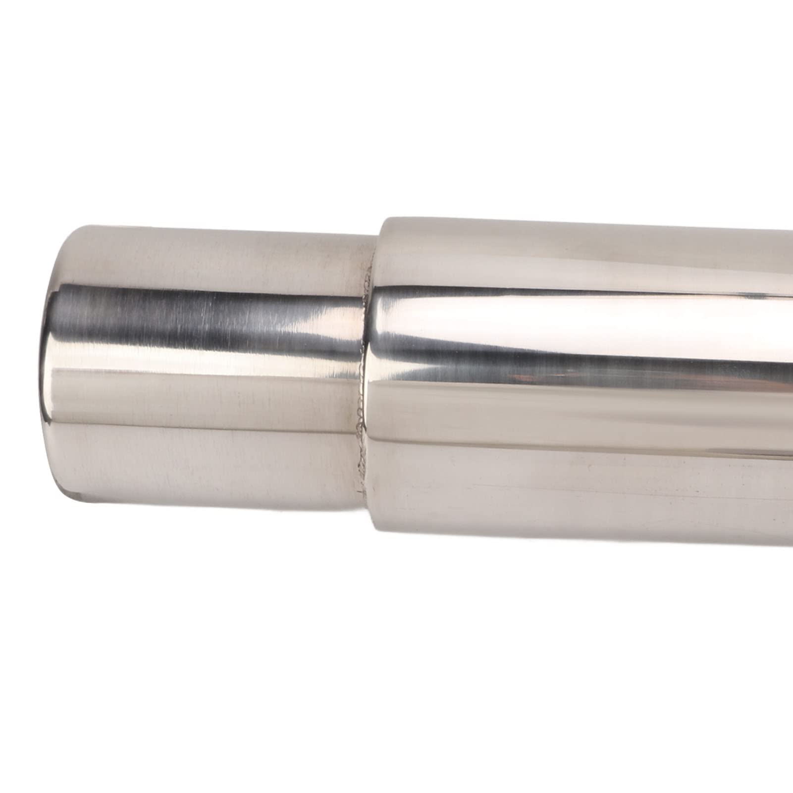 Aramox Resonador de Escape para Automóvil, Resonador de Silenciador de Escape Universal de Acero Inoxidable 2.5in Entrada 3.5in Tubo de Escape de Salida, Plata
