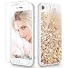 Maxdara Case for iPhone 6 6s 7 8 Glitter Liquid Girls Women Case with Tempered Glass Screen Protector Floating Bling Sparkle Luxury Pretty Protective Case for 6 6s 7 8 4.7 inches (Gold Silver)