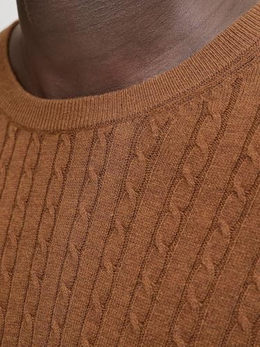 Knit Cable Crew Neck JACK & JONES Jjeemil pull en maille torsadée - 6