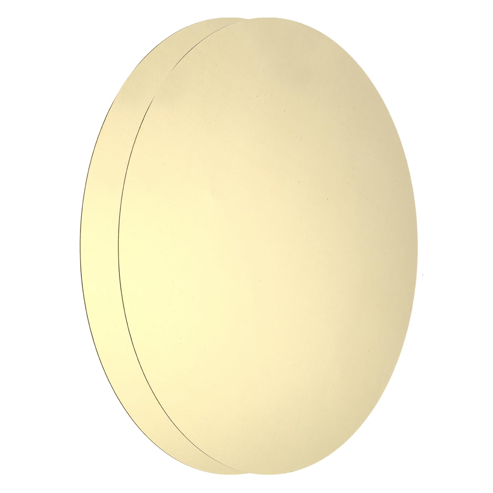 QUARKZMAN 2 Pcs Plaque Ronde En Laiton, 200mm(7.87") Dia Feuilles Cuivre naturel, 0.5mm H62 Feuille Metal En Laiton Pour, DIY, Reparations Electriques, Usage Industriel, Estampage Metal