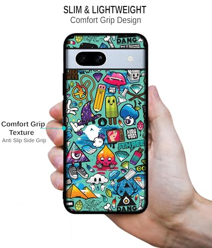 Image of Crazy Design Premium 2D Printed Metal Back Case Cover for Google Pixel 7A 5G, Multicolour
