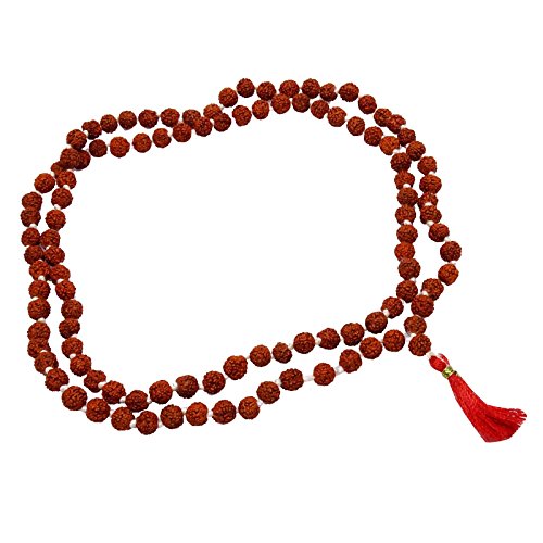 Indianbeautifulart Traditionelle braune Rudraksha Perle Japa Mala Rosenkranzgebet Perlen Meditation Cover